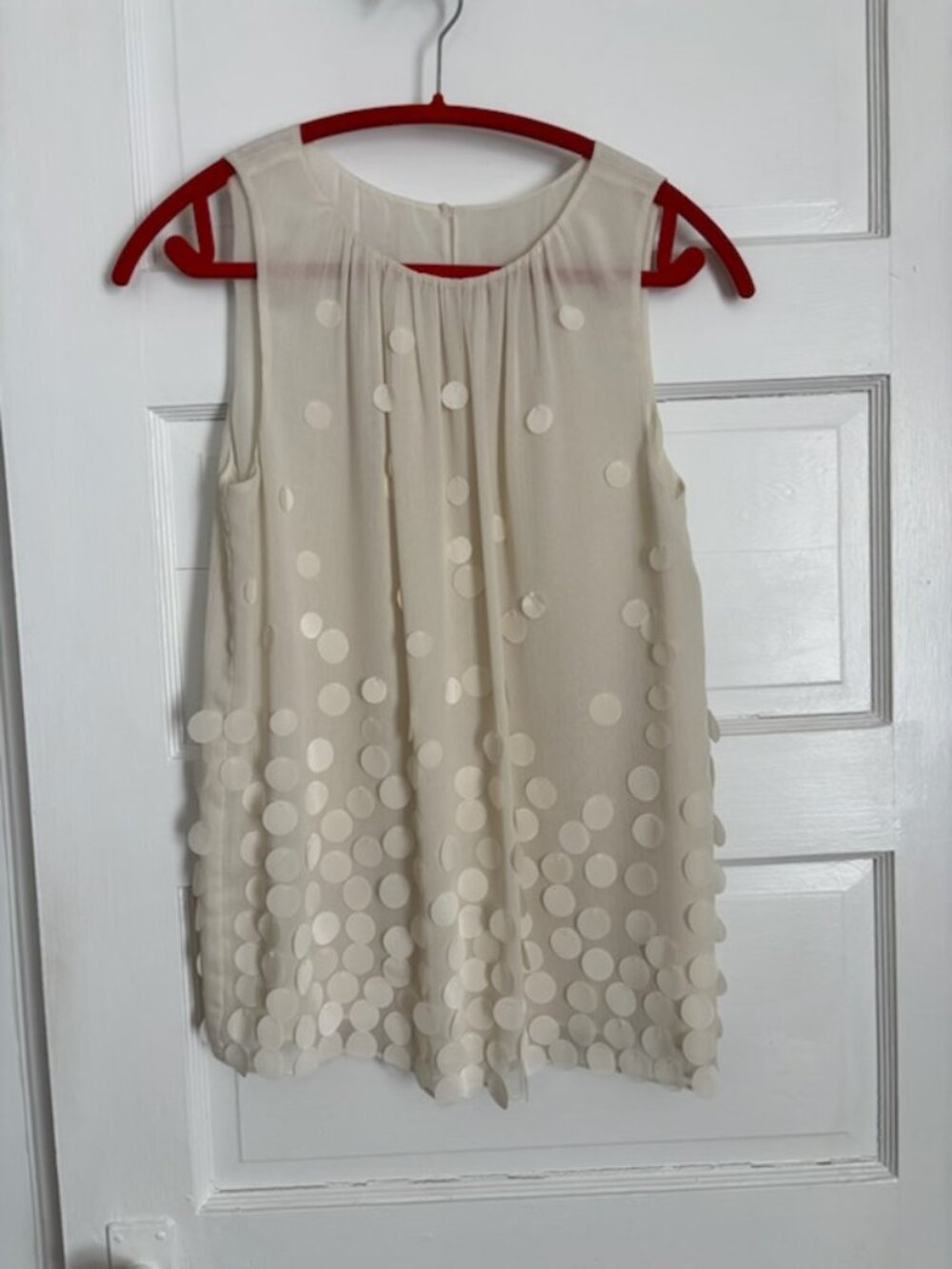 Talbots Ivory circle petal sleeveless blouse - size S